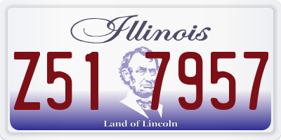 IL license plate Z517957