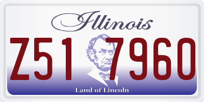 IL license plate Z517960