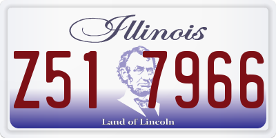 IL license plate Z517966