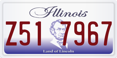 IL license plate Z517967