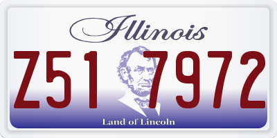 IL license plate Z517972