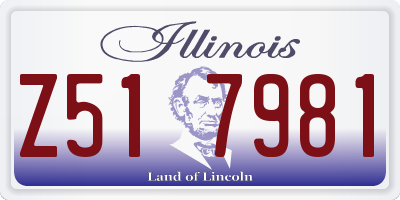 IL license plate Z517981