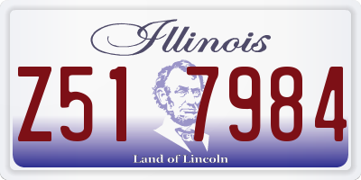 IL license plate Z517984