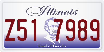 IL license plate Z517989