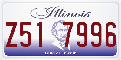 IL license plate Z517996