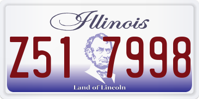 IL license plate Z517998