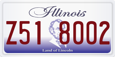 IL license plate Z518002