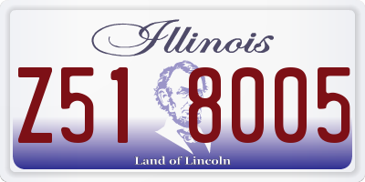 IL license plate Z518005