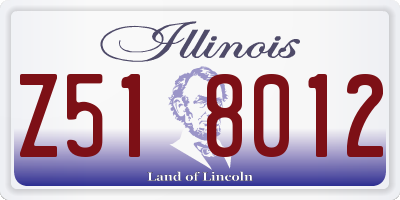 IL license plate Z518012