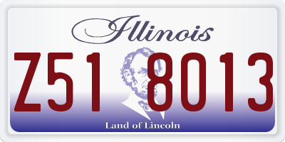IL license plate Z518013
