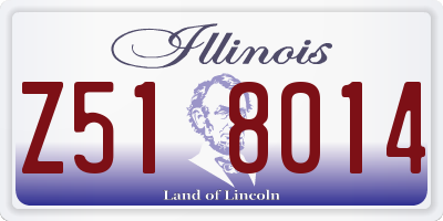 IL license plate Z518014
