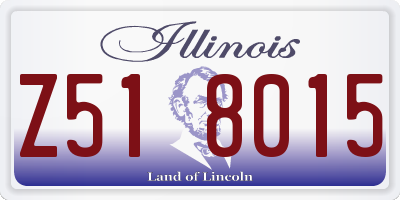 IL license plate Z518015