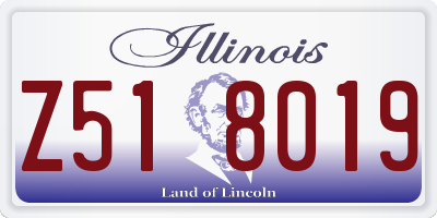IL license plate Z518019