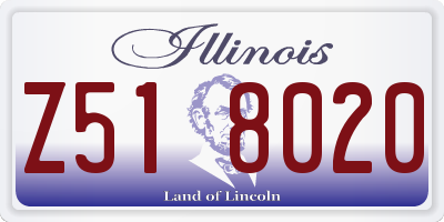 IL license plate Z518020