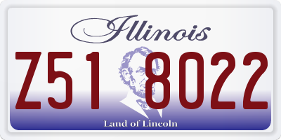 IL license plate Z518022