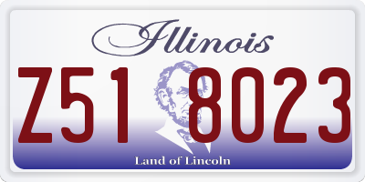 IL license plate Z518023