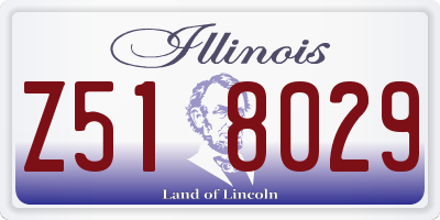 IL license plate Z518029