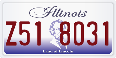 IL license plate Z518031
