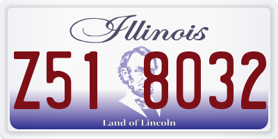 IL license plate Z518032