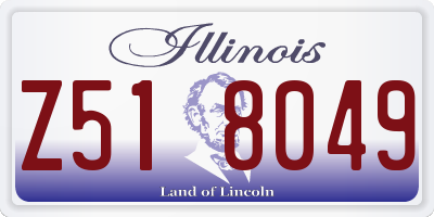 IL license plate Z518049