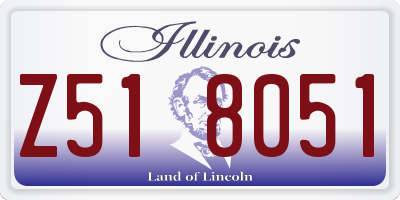 IL license plate Z518051