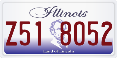IL license plate Z518052