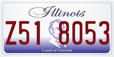 IL license plate Z518053
