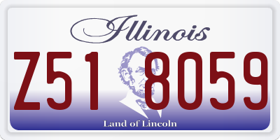 IL license plate Z518059