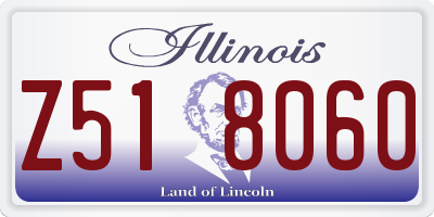IL license plate Z518060