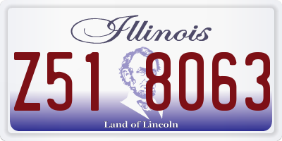 IL license plate Z518063