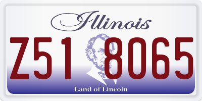 IL license plate Z518065