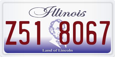 IL license plate Z518067