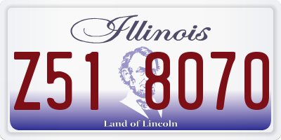 IL license plate Z518070