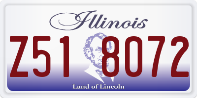 IL license plate Z518072
