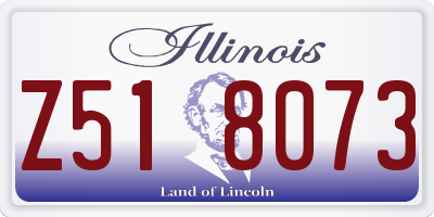 IL license plate Z518073