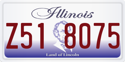 IL license plate Z518075