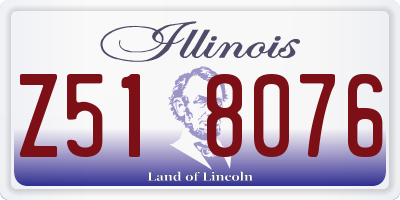 IL license plate Z518076