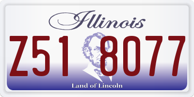 IL license plate Z518077