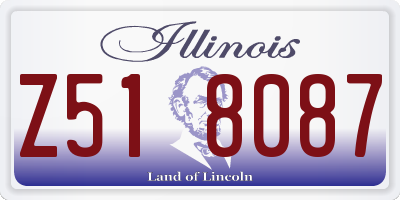 IL license plate Z518087