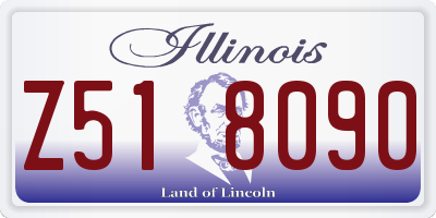 IL license plate Z518090