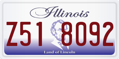 IL license plate Z518092