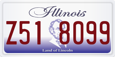 IL license plate Z518099