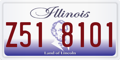 IL license plate Z518101