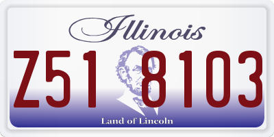 IL license plate Z518103