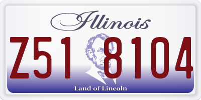 IL license plate Z518104