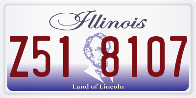 IL license plate Z518107