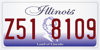 IL license plate Z518109