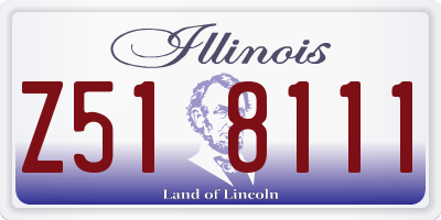 IL license plate Z518111