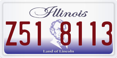 IL license plate Z518113