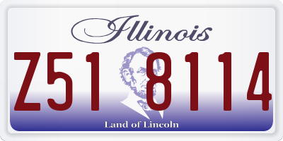 IL license plate Z518114